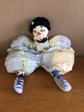 poupée clown vintage en Tissu