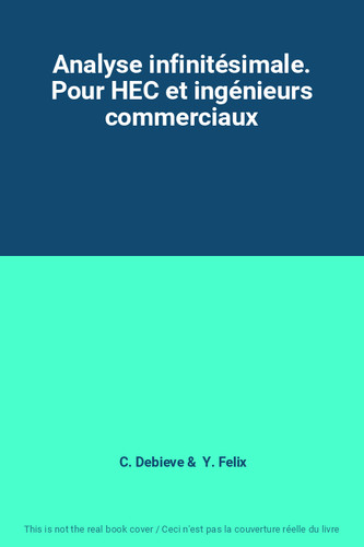 Analyse infinitésimale pour - analyse,