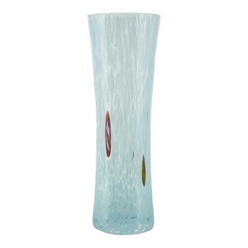 Murano vase verre bleu - vase,