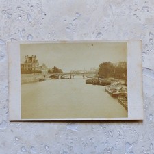 PARIS , PHOTO CDV , " LES TUILERIES / LA SEINE "