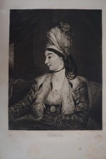 Joshua REYNOLDS (1723-1792) GRANDE GRAVURE XIX° PORTRAIT FEMME BALDWIN RAJON