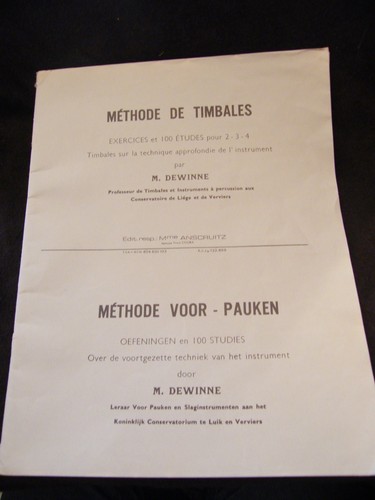 Partition méthode timbales - méthode,