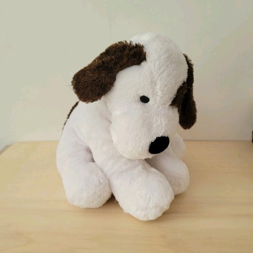 Peluche chien blanc marron - chien, et