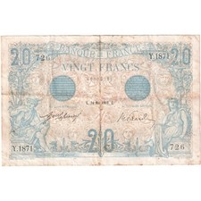 France, 20 Francs, Bleu