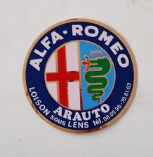 Autocollant / sticker Auto Alfa-Romeo - Arauto -Loison sous Lens (62) -années 80