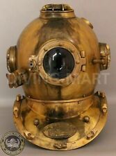 Casque De Plongée Marin U.S. Navy Mark IV En Laiton Vintage Antique Cadeau
