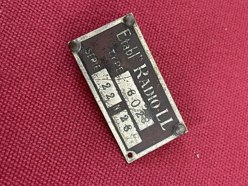 Poste radio tsf plaque - radio, metal