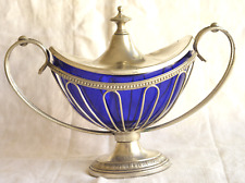 WMF Coupe métal argenté et cristal bleu - Allemagne fin 19ème/début 20ème