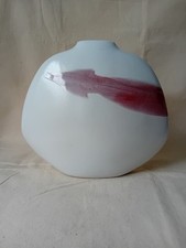 VASE LENTILLE DESIGN  PORCELAINE VIREBENT ANNEE 70