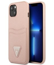 Guess Étui Rigide Triangle Rose Saffiano À pour IPHONE 13 Mini 5.4 "