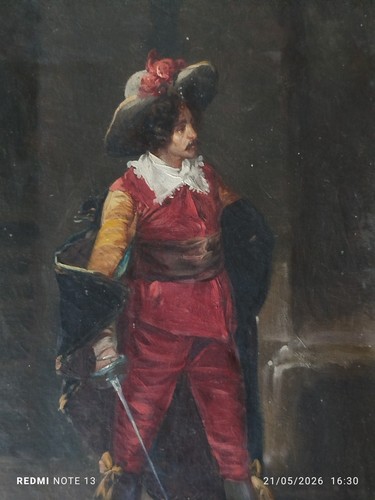 Ancien tableau huile sur - huile,