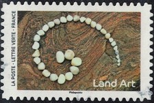 France 2024 Oblitéré Used Land Art Spirale de galets blanc sur roche Y&T FR 2378
