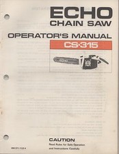 ECHO CHAIN SAW OPERATOR"S
