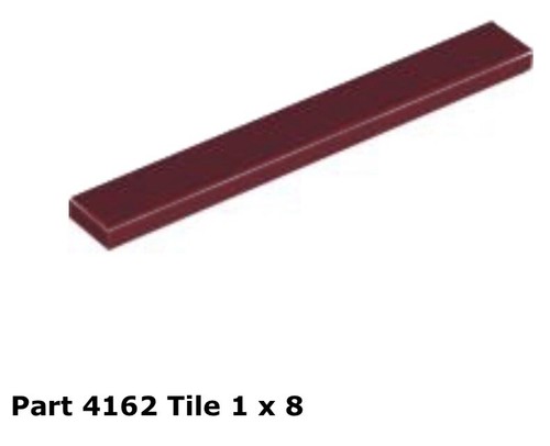 Lego 4162 dark red tile - lego, x