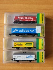 LOT TRAIN N MINITRIX N  4 WAGONS  MARCHANDISE
