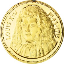 France, Medal, Les rois de France, Louis XIV, History, FDC, Vermeil