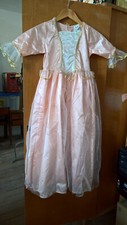 Robe rose déguisement princesse Barbie fille 8-10 ans voile et jupon intégré