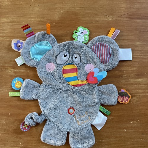Doudou plat elephant label - plat,