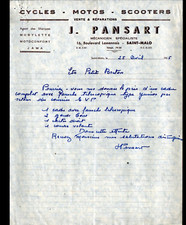 SAINT-MALO (35) CONCESSIONNAIRE MOTOCONFORT & JAWA / SCOOTER MOTO VELO "PANSART"