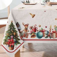 Nappe de Noël en pur coton SUGAR avec impression numérique placée