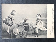 CPA 1902 BALANCOIRE  DEUX FILLETTES 15