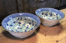 Bol X2 Porcelaine Chinoise Imari Décor Floral Diamètre 15 Cm