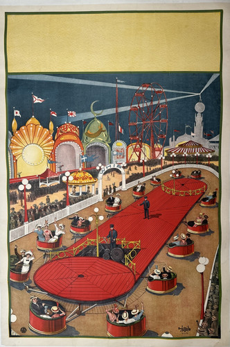 Manege fete foraine affiche - manege,
