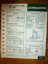LDA 78-78/2-90-90/2 - Fiche Technique Lombardini