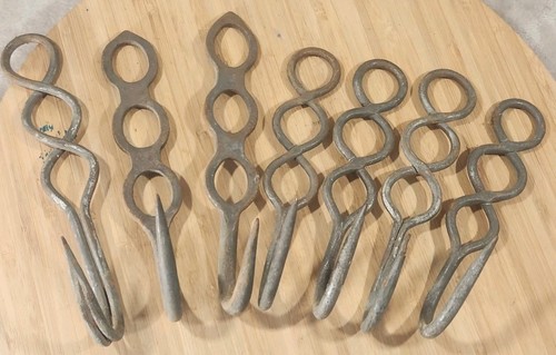 Outil ancien lot crochets - ancien, 7