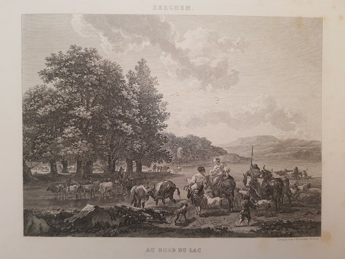 Xixe gravure peintre berghem - xixe,