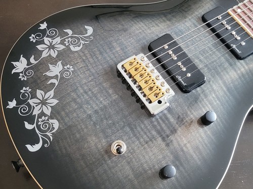 Guitar body floral - body,