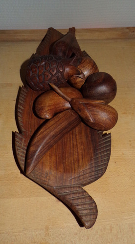 Coupe fruits en bois - coupe, de