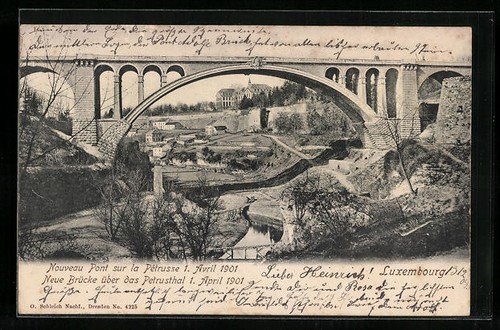 Cpa luxembourg nouveau pont - luxembourg,,