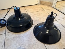 Ancienne lampe atelier Tôle Émaillée , Design Loft Industriel