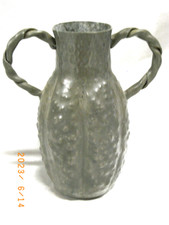 ANCIEN VASE OREILLE ANCE MINIATURE ETAIN MARTELET ART DECO EUGENE CHANAL