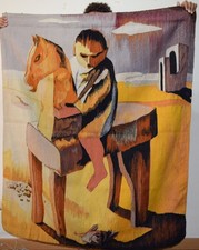 Tapisserie égyptienne tissée à la main à suspendre murale 4,4 pieds art popul...