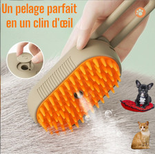 Nouveau peigne à vapeur pour chien et chat brosse à poils soin des animaux