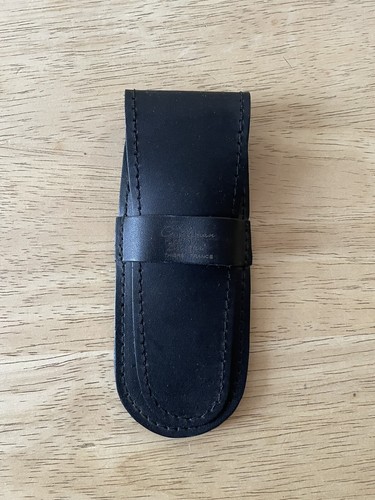 étui cuir noir - cuir, rasoir