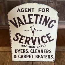 Ancienne Plaque Emaillée Antic Enamel Sign Double face 35x48cm