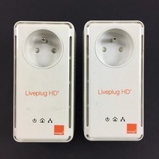 Lot 2 Prises Adaptateurs CPL Orange Liveplug HD+ / 200 Mbits/s mo mb