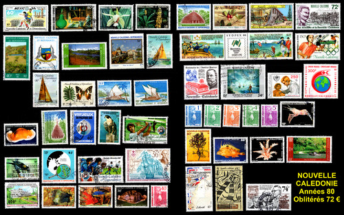 Nouv calédonie 51 timbres - :,