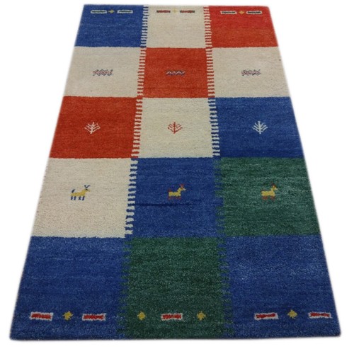 Tapis gabbeh 93x150 noué - tapis,