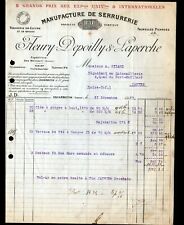 ESCARBOTIN (80) USINE de SERRURERIE ,FONDERIE "FLEURY ,DEPOILLY & LAPERCHE" 1921