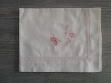 Taie d'oreiller d'enfant ancienne brodée