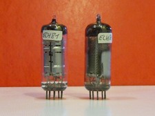 2 Tubes électroniques  " triode/heptode " - ECH81  - divers marques + 1 secours