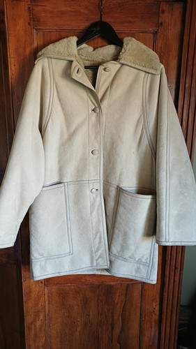 Manteau vintage peau lainée