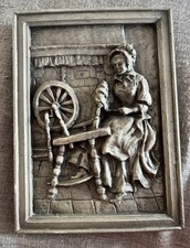 Tableau en Relief plaquage en Étain Signé J.Fichet 21cm sur 15cm