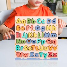 Puzzle éducatif Abc en bois