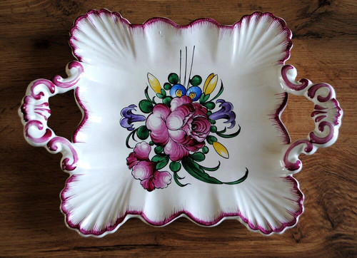 Magnifique plat faience de - magnifique, en