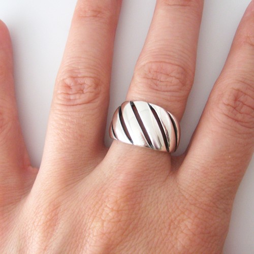 Bague ajourée argent - bague,